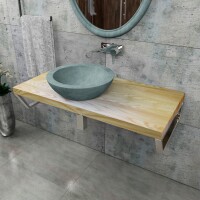 2x Edelstahl Konsolenträger Gebürstet Trapez 480mm