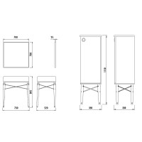 Badmöbel-Set Legno 70