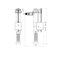 Seitliches-Füllventil 3/8" Messing