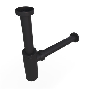 Designer Siphon rund schwarz-matt SR01-S