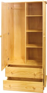 Kleiderschrank - Kiefer-Holz - 82x52x177cm
