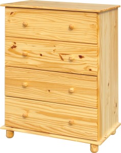 Kommode aus Kiefernholz - Natur - 80x43x102cm