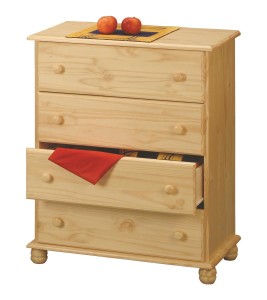 Kommode aus Kiefernholz - Natur - 80x43x102cm