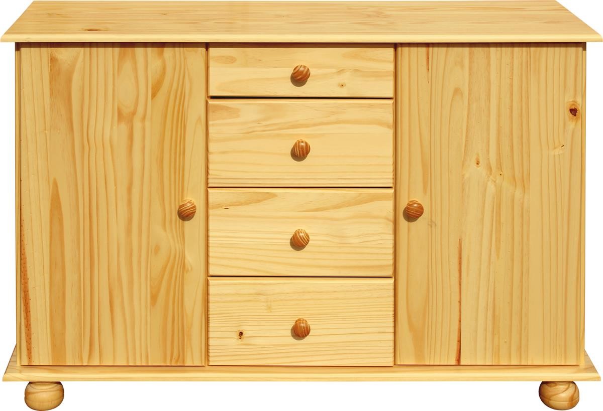 Kommode aus Kiefernholz - Natur - 119x38x81cm