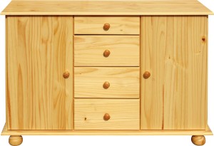 Kommode aus Kiefernholz - Natur - 119x38x81cm