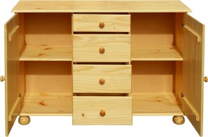 Kommode aus Kiefernholz - Natur - 119x38x81cm