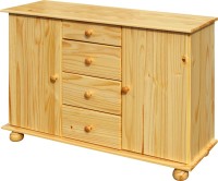 Kommode aus Kiefernholz - Natur - 119x38x81cm