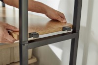 Erweiterungsregal mit 3 Böden und Kleiderstange - MDF - 82,5x30x210cm