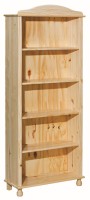 Bücherregal mit 4 Böden - Kiefer-Holz - 77x30x180cm