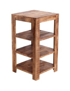 Regal mit 3 Böden - Mango-Holz - 44x44x80cm