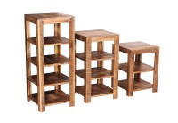 Regal mit 3 Böden - Mango-Holz - 44x44x80cm