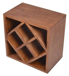 Weinregal für 8 Flaschen - Akazie - 40x25x40cm