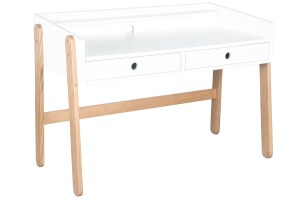 Kinderschreibtisch Höhenverstellbar - Weiß - 108x55x69cm
