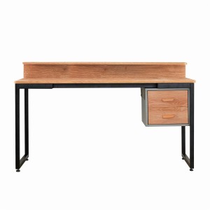 Schreibtisch aus MDF in Akazie-Optik - Gestell Metall - 120x46cm