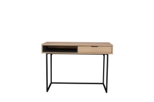 Schreibtisch aus MDF mit Eiche-Dekor - Gestell Metall - 110x55cm
