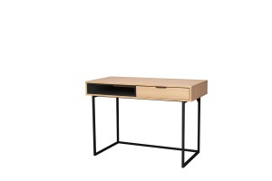 Schreibtisch aus MDF mit Eiche-Dekor - Gestell Metall - 110x55cm
