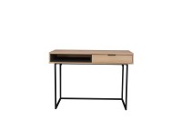Schreibtisch aus MDF mit Eiche-Dekor - Gestell Metall - 110x55cm