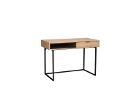 Schreibtisch aus MDF mit Eiche-Dekor - Gestell Metall - 110x55cm