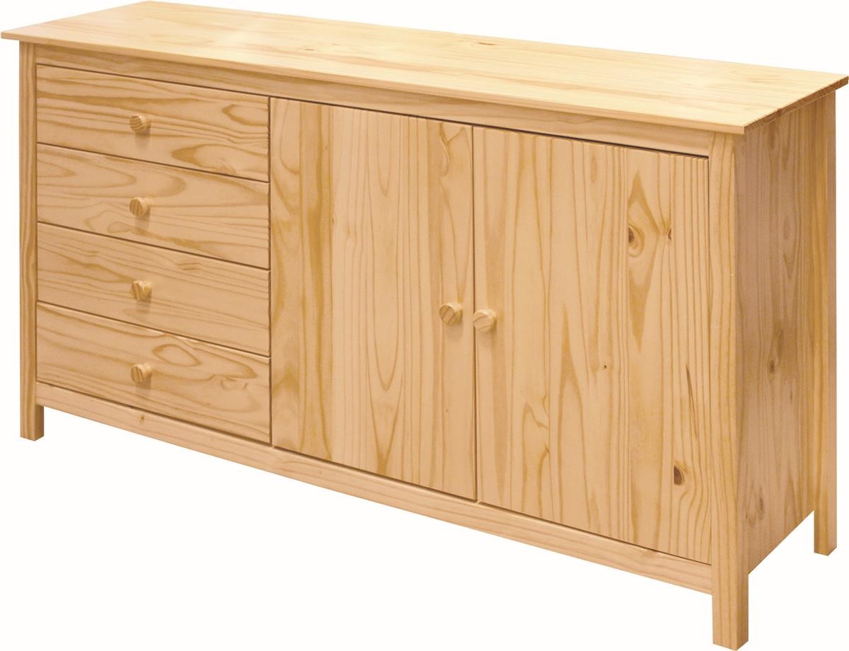 Kommode aus Kiefernholz - Natur - 150x40x80cm