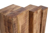 Blumenhocker - 3er-Set - Mango-Holz - 25x25x100cm - natur