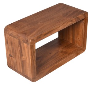 Wandregal rechteckig - Akazie - 34x15x20cm