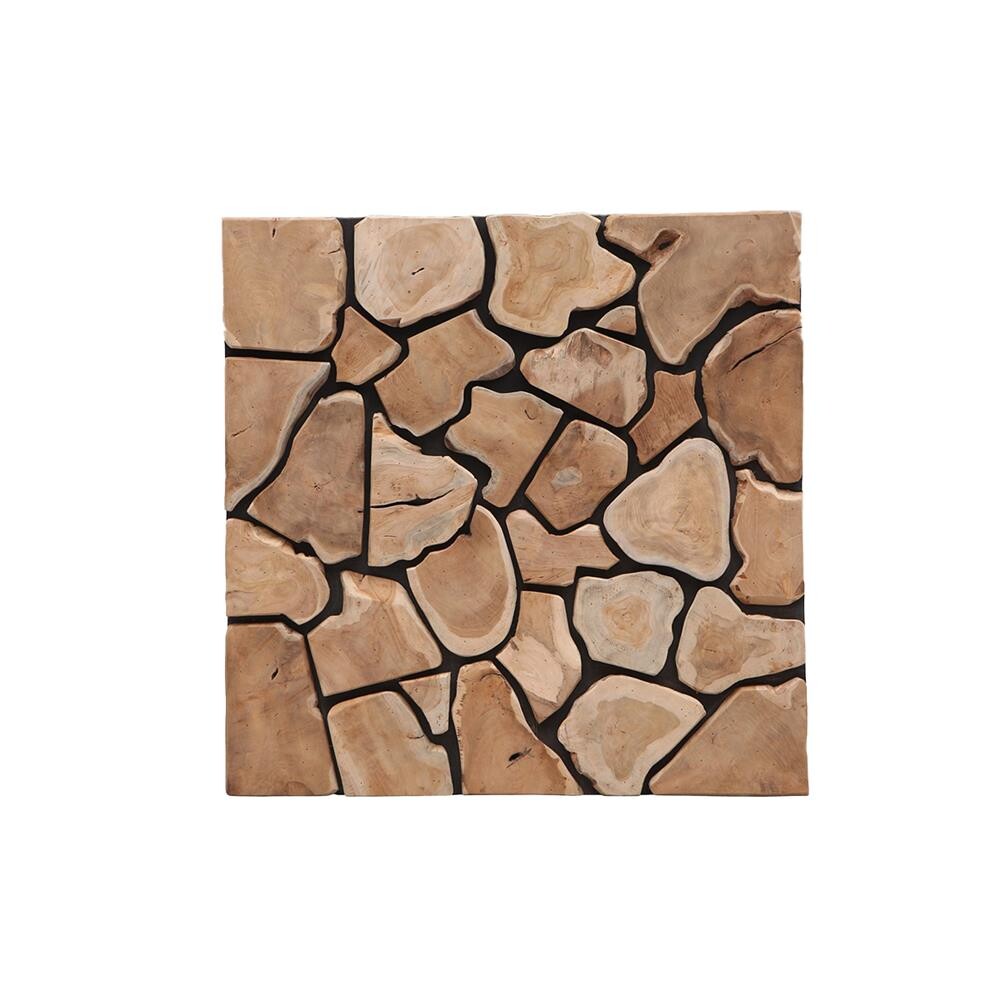 Wanddeko aus recyceltem Teak