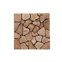 Wanddeko aus recyceltem Teak