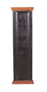 Wandgarderobe aus Mangoholz - 4 Doppel-Haken -  35x8x110cm
