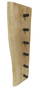 Wandgarderobe aus Baumkante - 6 Haken - 60x5.6x24cm
