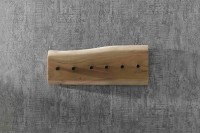 Wandgarderobe aus Baumkante - 6 Haken - 60x5.6x24cm