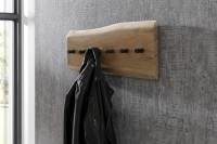 Wandgarderobe aus Baumkante - 6 Haken - 60x5.6x24cm