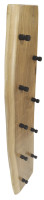 Wandgarderobe aus Baumkante - 9 Haken - 99x5.6x22.5cm