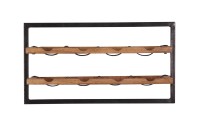Wandweinregal - Mangoholz - Ablage für 8 Flaschen - 65x25x35cm