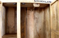 Garderoben-Schrank - Mango-Holz - Natur-Antik - 90x45x190cm
