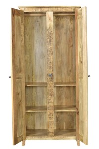 Schrank - Mangoholz - Natur -  80x40x180cm