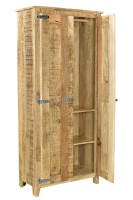 Schrank - Mangoholz - Natur -  80x40x180cm