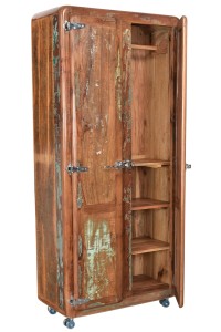 Kleiderschrank - Altholz - Bunt - 80x40x180cm - FRIDGE