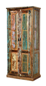 Kleiderschrank - Altholz - Bunt - 80x45x180cm - RIVERBOAT