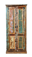 Kleiderschrank - Altholz - Bunt - 80x45x180cm - RIVERBOAT