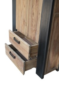 Schrank - Teak - 110x40x200cm - Croco