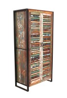 Garderoben-Schrank - Altholz mit Metall - 90x45x180cm