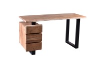 Schreibtisch aus Akazie mit Baumkante - 147x62x80 cm   - Albero