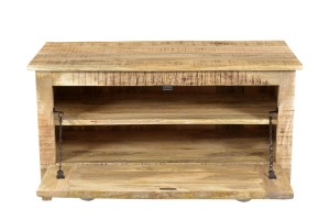 Schuhschrank - Mangoholz - Natur - 85x40x90cm