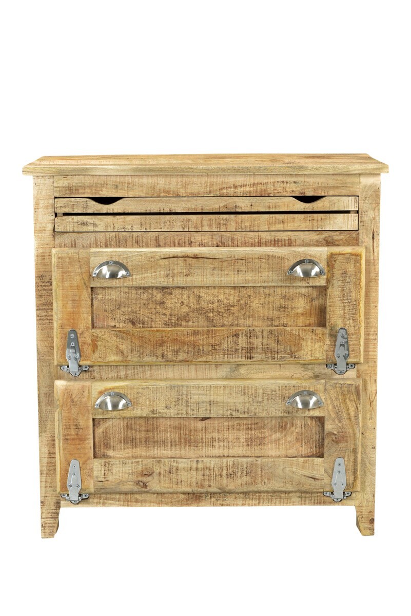 Schuhschrank - Mangoholz - Natur - 85x40x90cm