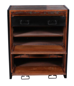 Schuhschrank - Altholz - 80x40x96cm - BALI