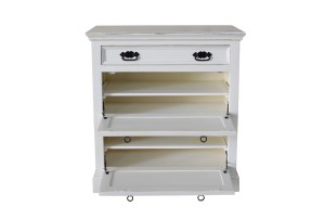 Schuhschrank - MDF - Antikweiß - 85x40x90cm - ADS TOLEDO