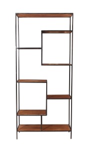 Regal - Mangoholz - Natur - 90x40x200cm - PANAMA