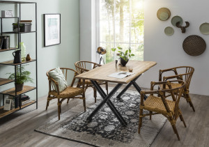 Regal - Mangoholz - Natur - 90x40x200cm - PANAMA
