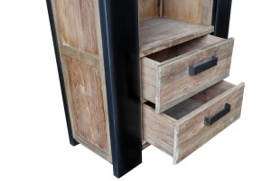 Regal - Teak - Antikfinish - 88x40x202 cm - Croco
