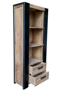 Regal - Teak - Antikfinish - 88x40x202 cm - Croco